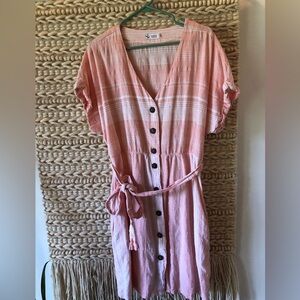 Carve designs dress with coconut buttons down the front.Large